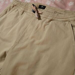 7 For All Mankind Tan Drawstring Pants
